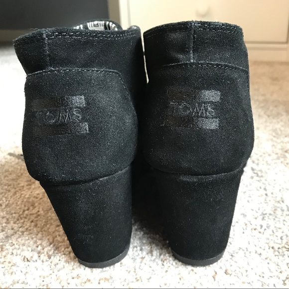 TOMS Kala Suede Lace Up Wedge Bootie - Picture 3 of 5